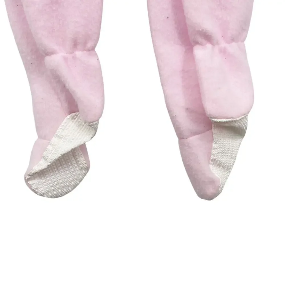 Osh Kosh B'Gosh VINTAGE Pink Footed Pajama Sleeper Zip up Fleece Baby Size 3T